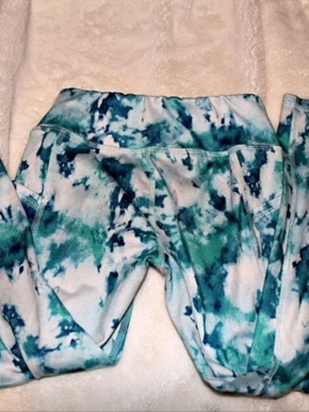 Athletic Works Girls Active Core Leggings with Side Pockets Women's Tie-Dye